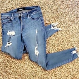 Distressed Express Jeans